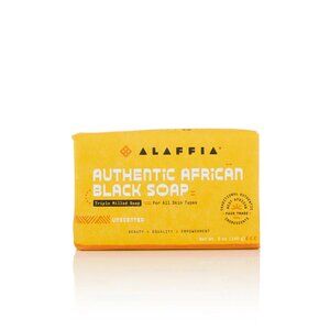 Alaffia Authentic African Black Soap Unscented Triple Milled 5 Oz NWT